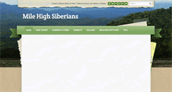Desktop Screenshot of milehighsiberians.com